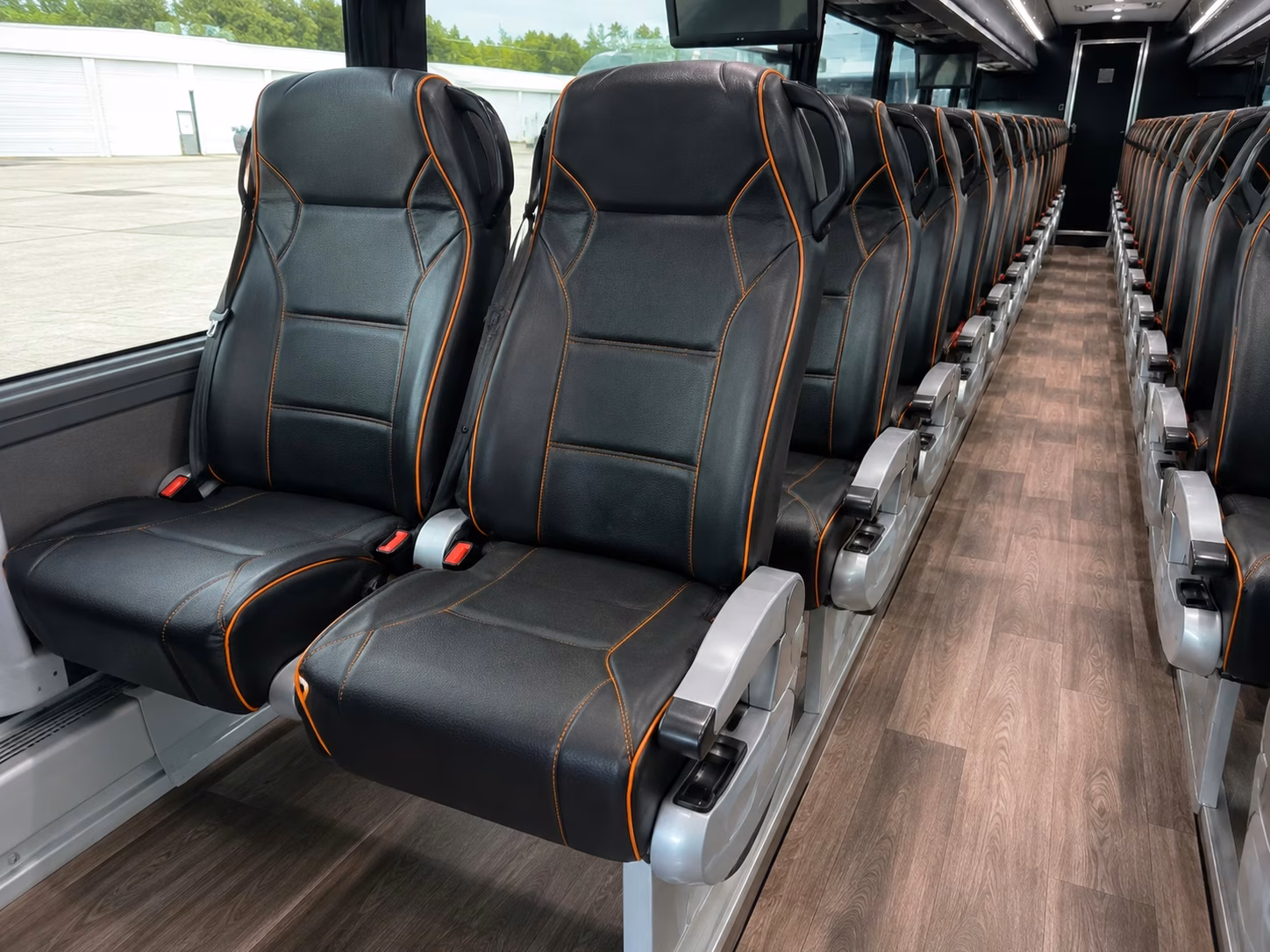 austin charter bus interior