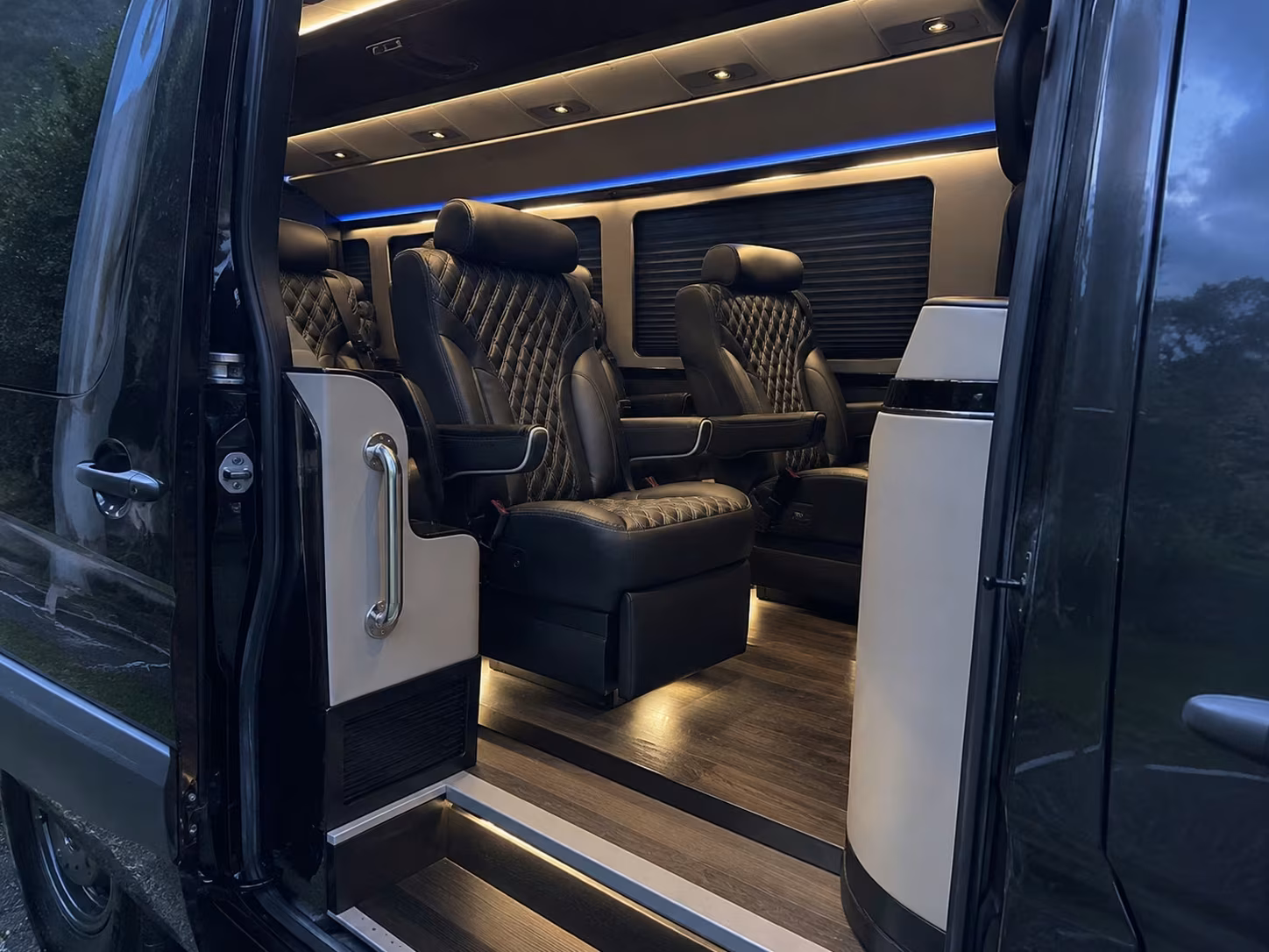 sprinter van with driver inside